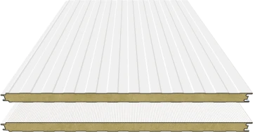 Rockwool sandwich panel Wall with open fixing joints
