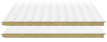 Rockwool insulated wall panels with open fixing joints