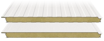Rockwool insulated wall panels with secret fixing joints