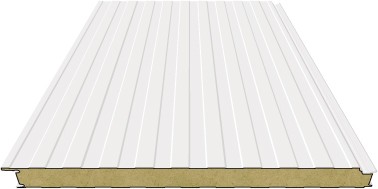 Sandwichpaneele Wand | 200mm Steinwolle | RAL 9010 (Reinweiß)