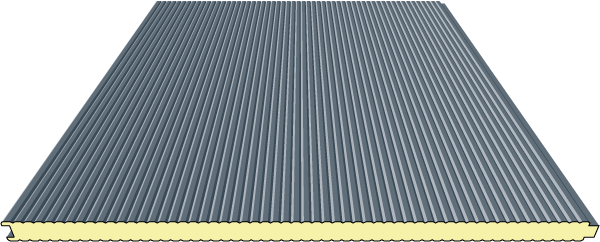 60mm Sandwichplatten Wand verdeckte Befestigung | RAL 7016 (Anthrazit) Micro