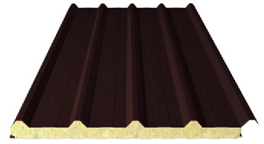 40mm Sandwichplatten Dach | RAL 8012 (Rotbraun)