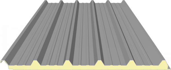 30mm Sandwichplatten Dach | RAL 9006 (Weißaluminium)