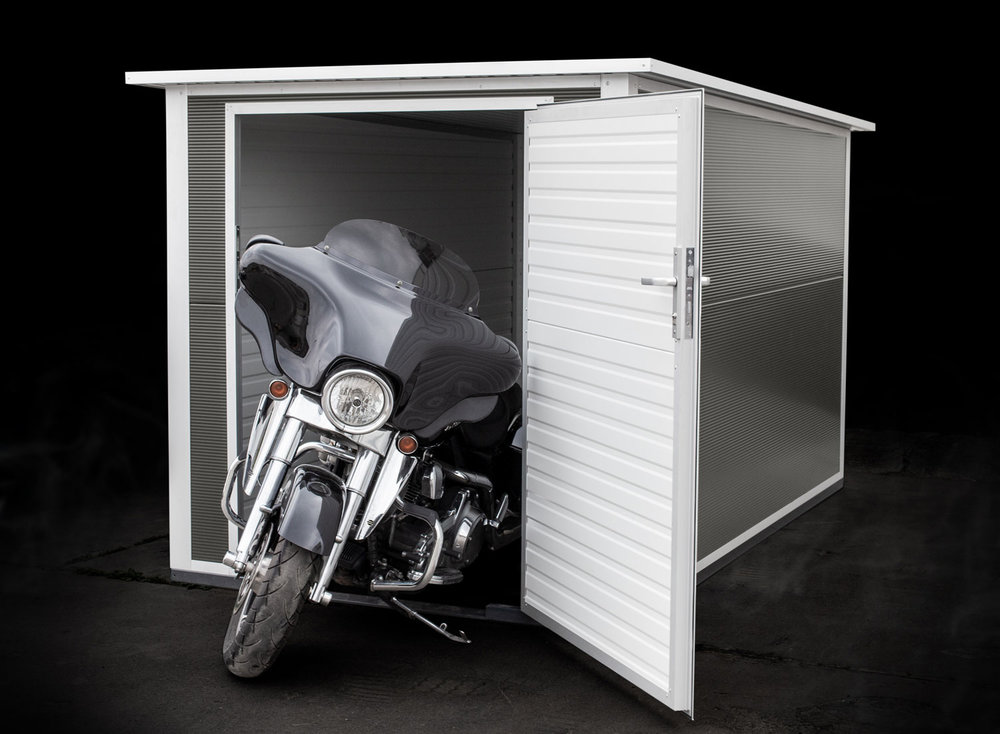 Motorrad Garagemit Leichtbauelementen | panel sell GmbH